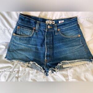 RE/DONE x Levi’s “The Short” Dark Denim Jean Shorts Size 25 originally $275 NWOT